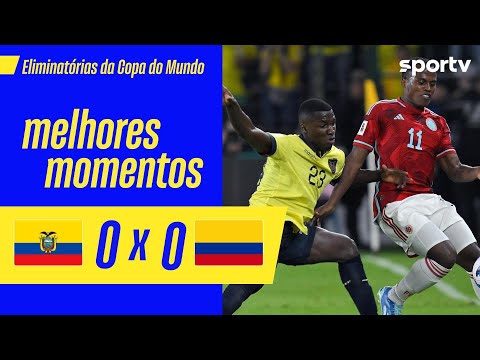 Gols e lances de Equador x Colômbia