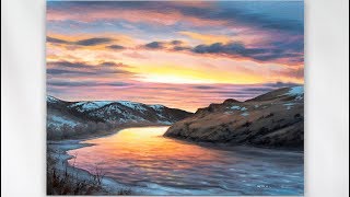 Painting One of the BEST Sunsets I&#39;ve Seen!