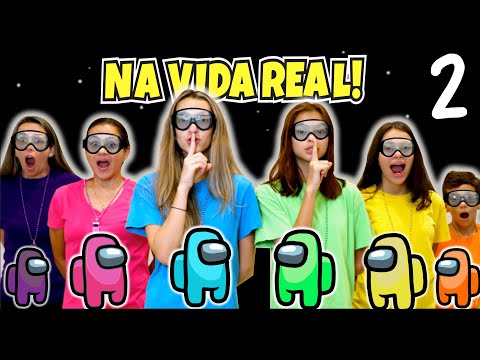 JOGANDO AMONG US NA VIDA REAL COM FAMILY FUN 5 ! Vivi Foi a Melhor Impostora do Jogo! Parte-2