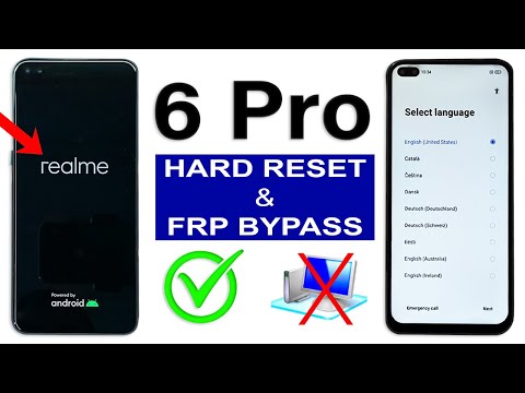 Realme 6 Pro : Hard Reset & FRP Bypass - (Without PC) - Easy Method 100% Working