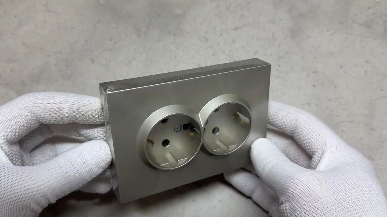 Розетка двойная с заземлением шампань 16А Soft ER122-C ARDERO 80824