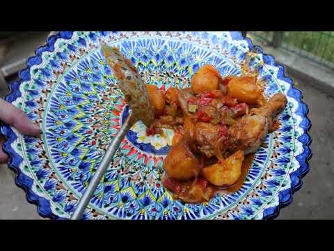 Super leckeres Hähnchen mit Kartoffeln und Gemüse aus dem Kazan. Dymok.de Utschak