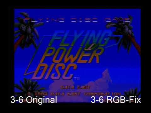 Neo Geo AES : Flying Power Disc - Windjammers // Motherboard 3-6 Original VS 3-6 RGB-fix