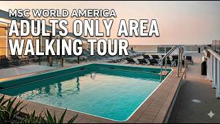 FIRST LOOK at MSC World America's Adults-Only Zen Pool | Is It Worth It?