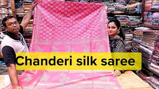 Chanderi silk cotton saree with price - chanderi silk saree haul #chanderisilk