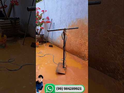 Poço já com 12 metros, rua Gonçalves Dias, Bacabal-MA