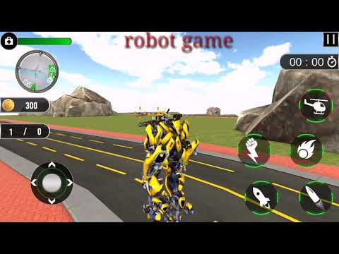 Helicopter robot transform war - air robot games