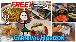 ALL The Free Food on Carnival Horizon… Food Tour!