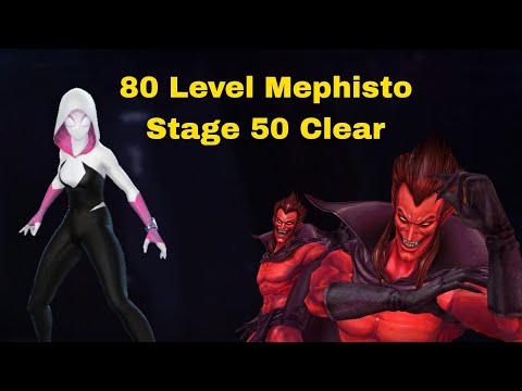 Spider Gwen 80 Level Showcase And WBL Mephisto Stage 50 Clear Guide - Marvel Future Fight