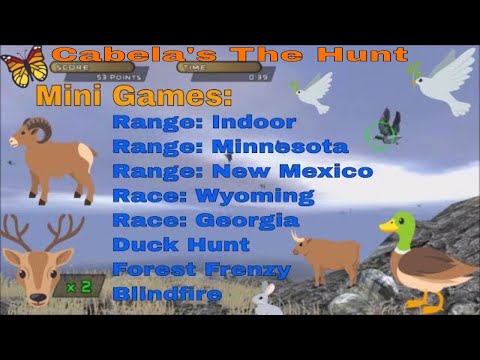 Cabela's The Hunt: Championship Edition - Mini Games (8 mini games: range and races) 🦌🦆🔫