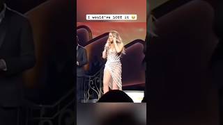 Mariah Carey trying to keep it together when her backup singer squawks #mariahcarey #mariah