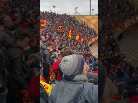 25/02/17 Lecce Vibonese il Gol su rigore di Pacilli visto dalla Nord