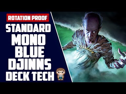 MONO BLUE DJINNS Deck Tech - ROTATION PROOF - M19 Standard (MTG) Video