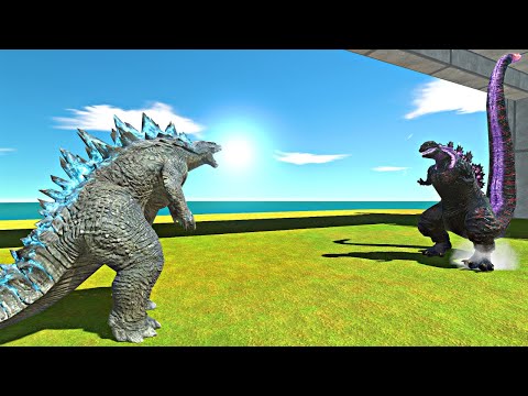 Godzilla War in Arena | Godzilla 2014 vs Shin Godzilla - Animal Revolt Battle Simulator