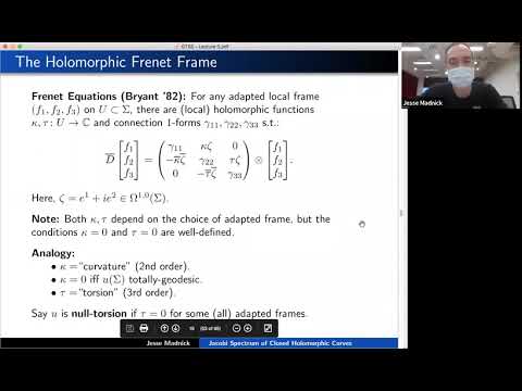Jesse Madnick 3 - Jacobi Spectrum of Closed Holomorphic Curves in S^6