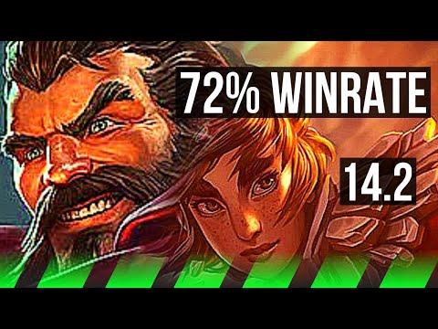 GRAVES vs TALIYAH (JNG) | 72% winrate, 13/2/6, Godlike | KR Challenger | 14.2