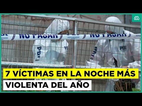 Reportan detalles de la noche más violenta del año en la Región Metropolitana: hay 7 víctimas