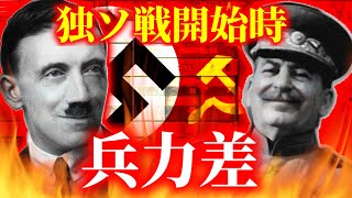 独ソ戦開始時の兵力差を確認してみた