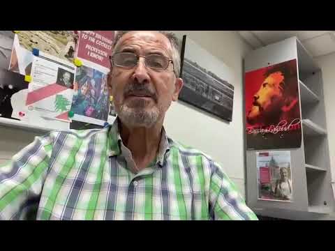 Prof. Bassam Lahoud sharing his thoughts on Mahatma Gandhi.