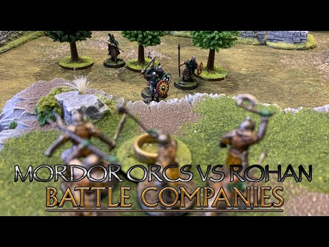 Middle Earth Strategy Battle Game - Battle Companies - Rohan vs Mordor Orcs!  Game 1