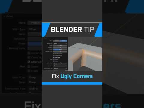 Blender: Fix Bevel Edge Corner #blendertutorial #blender3d #shorts