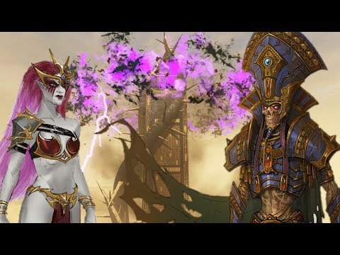 SHOWDOWN AT THE BLACK TOWER OF ARKHAN - Dark Elves vs. Tomb Kings - Total War Warhammer 2
