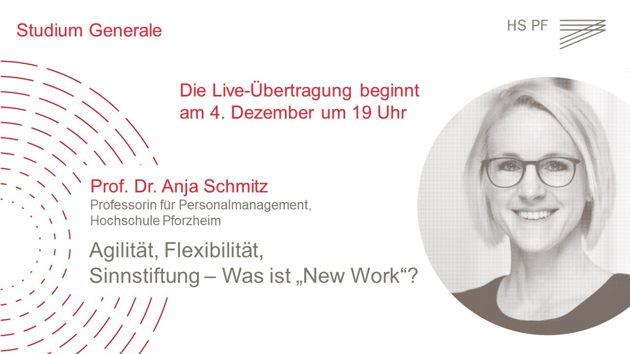 Studium Generale HSPF – Prof. Dr. Anja Schmitz: „Was ist ‚New Work‘?“