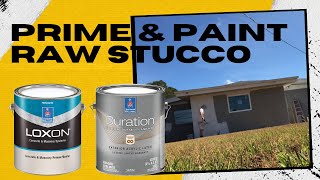 Exterior Remodel Repaint | Loxon Primer & Duration Paint on Stucco in Sarasota