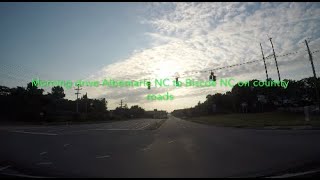 NORTH CAROLINA BACKROADS - Morning drive Albemarle NC to Biscoe NC on country roads - ASMR