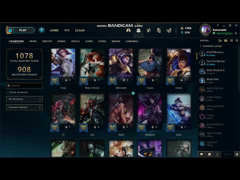 Mastery level 7 on all champions (154*) - LEAGUE OF LEGENDS