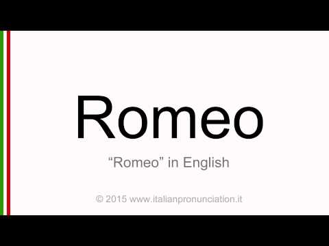 Correct Italian pronunciation of Romeo