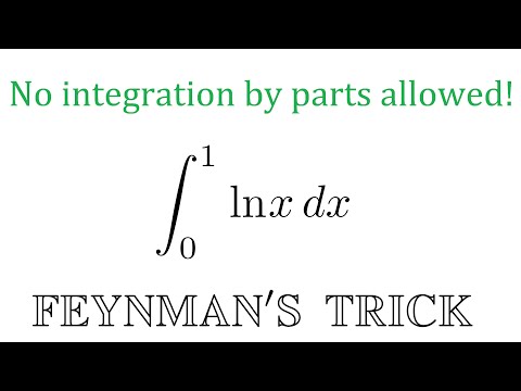 Integral of ln(x) with Feynman's trick!