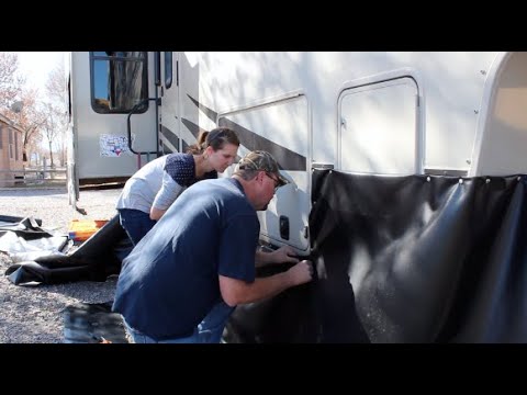 DIY RV Skirting | Cheap RV Skirting | Winter RV Camping | Full Time RV