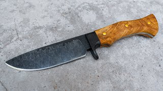 Fabricación de cuchillo de campo a partir de una ballesta de camioneta