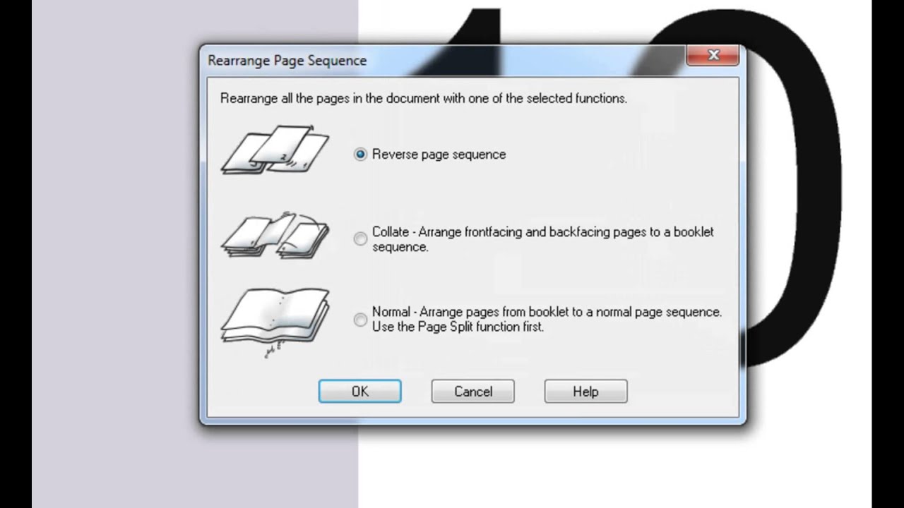 12 Reversing the page order