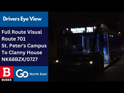 DEV: FULL ROUTE VISUAL | Nexus Bus Route 701 - St. Peter's Campus To Clanny House | NK68BZX/0727