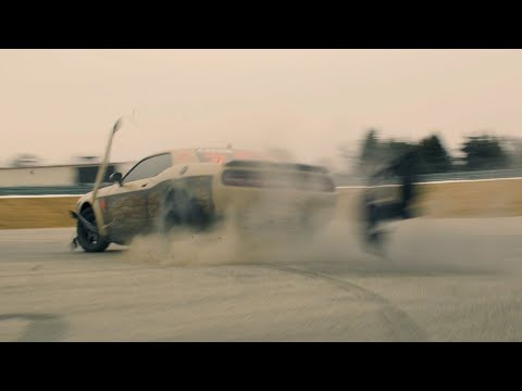 Tire EXPLODES, kills cameraman..... (almost)