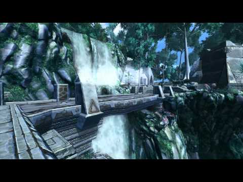 Yavin 4 Large Waterfall - Star Wars Environmental Background Ambience