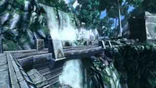 Yavin 4 Large Waterfall - Star Wars Environmental Background Ambience
