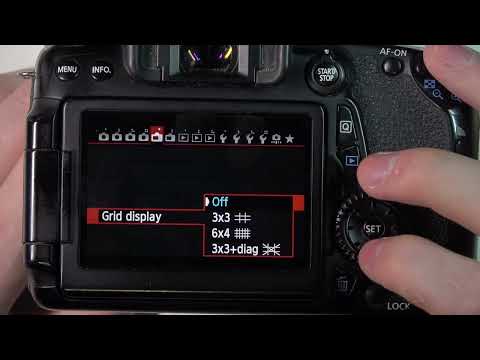 How To Enable & Disable Grid For Display For Canon 70D Camera