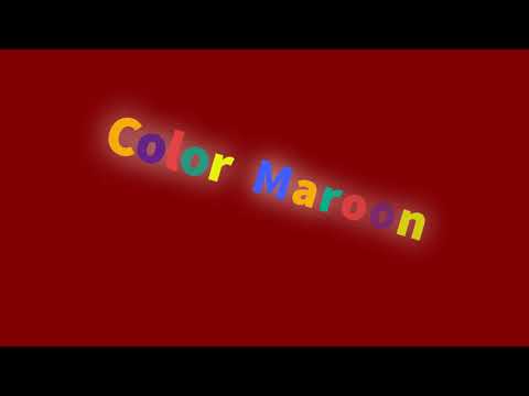 you dreamed of the color maroon