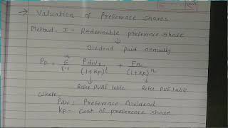 Part- 12- Valuation of preference share