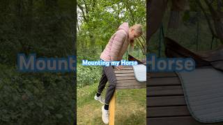 Mounting my Horse #horse #holzpferd #woodenhorse #ponymalta #equestrian #pony #fake #hobbyhorse #