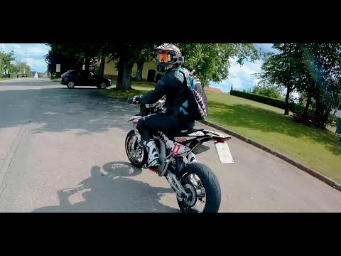 Aprilia SXV550 full Silmoto exhaust [ the holy grail of supermoto ]