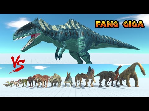 FANG THE GIGA PRIMAL vs ALL UNIT (DINOSAURS) - Animal Revolt Battle Simulator
