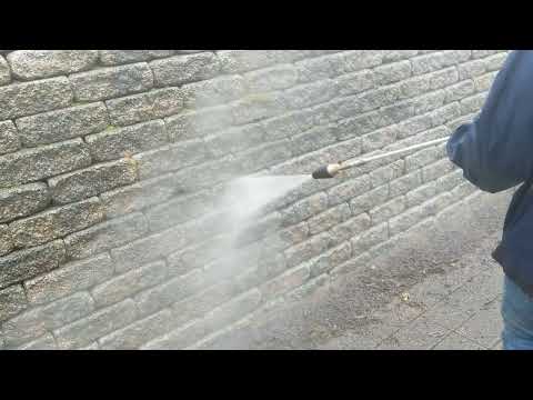 Pressure Washing A Retaining Wall