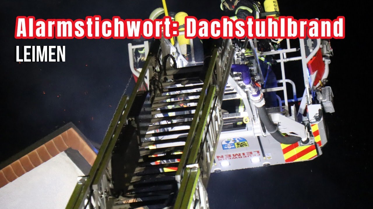 Mutmaßlicher Dachstuhlbrand in Leimen sorgt für Straßensperrung