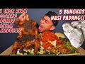 BUKA PUASA MAKAN 5 BUNGKUS NASI PADANG PAKE 1 EKOR AYAM BUMBU HITAM MADURA