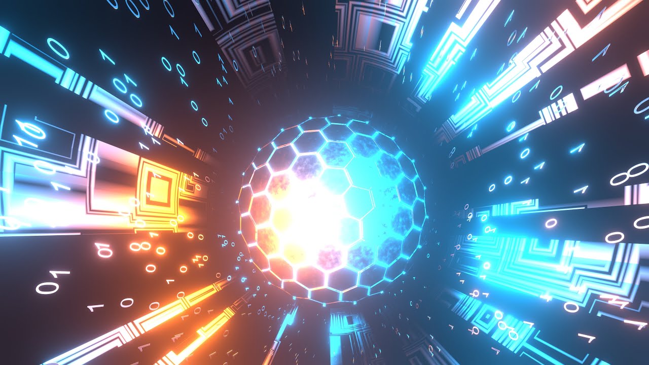 Abstract  Digital Binary Code Neon Animation Fast Shiny 4K 60fps Moving Wallpaper Background