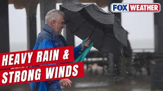 Heavy Rain And Strong Winds Continue To Plague Much Of Seattle Today, Lashing The Region